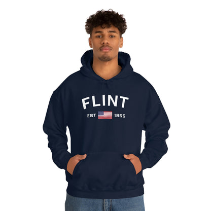 'Flint EST 1855' Hoodie (w/USA Flag Outline) | Unisex Standard