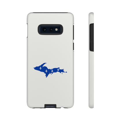 Michigan Upper Peninsula Tough Phone Case (Birch Bark White w/ UP Quebec Flag Outline) | Samsung & Pixel Android