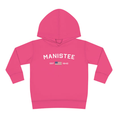 Michigan 'Manistee EST 1840' Hoodie (w/USA Flag Outline) | Unisex Toddler