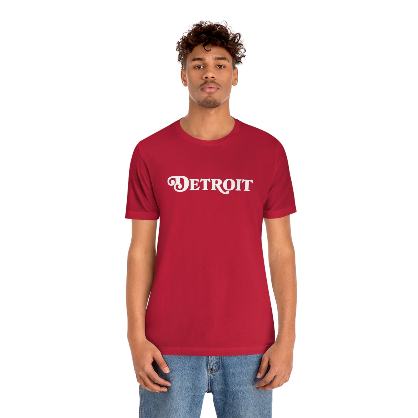 'Detroit' T-Shirt (Sloped Roman Font) | Unisex Standard Fit