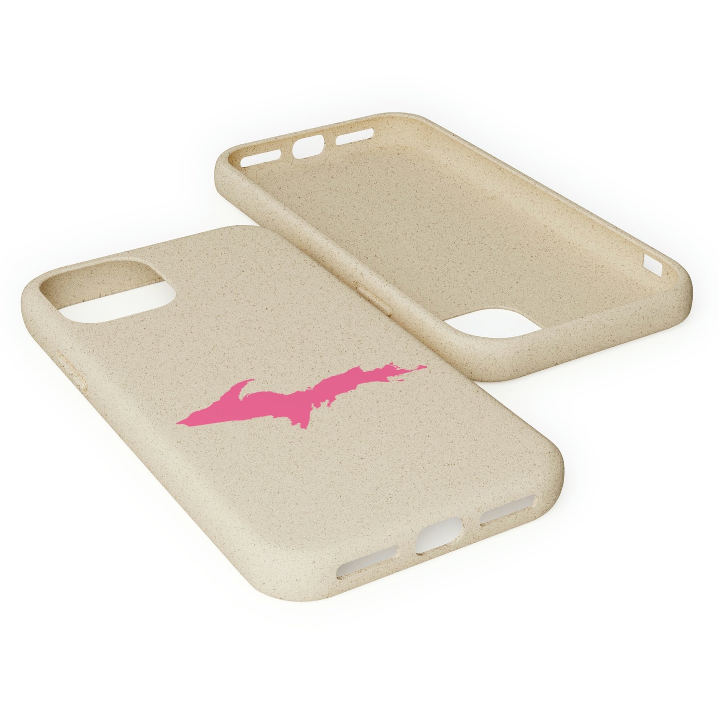 Michigan Upper Peninsula Biodegradable Phone Cases (w/ Pink UP Outline) | Apple iPhone