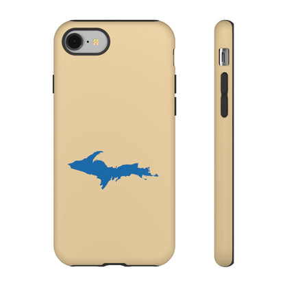 Michigan Upper Peninsula Tough Phone Case (Maple Color w/ Azure UP Outline) | Apple iPhone