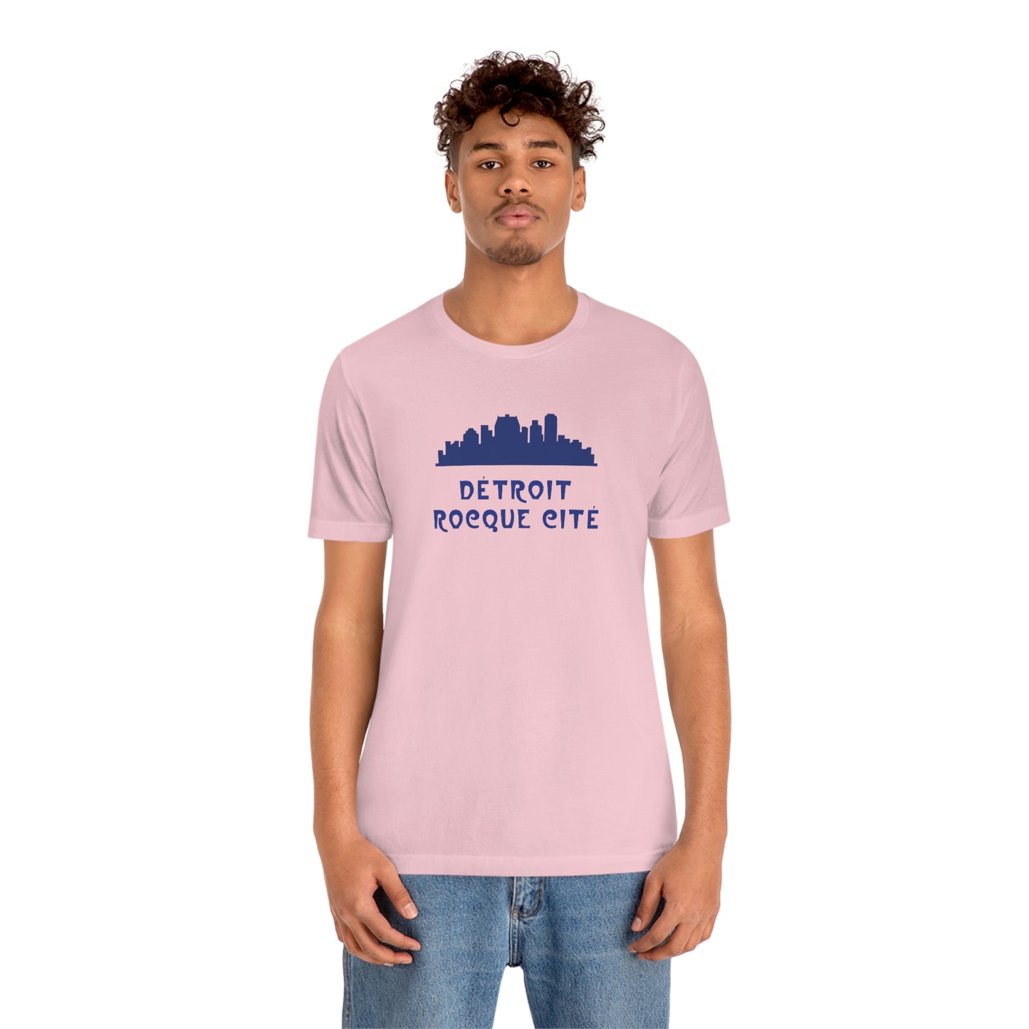 'Détroit Rocque Cité' with Skyline T-Shirt | Unisex Standard Fit