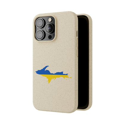 Michigan Upper Peninsula Biodegradable Phone Cases (w/ UP Ukraine Flag Outline) | Apple iPhone