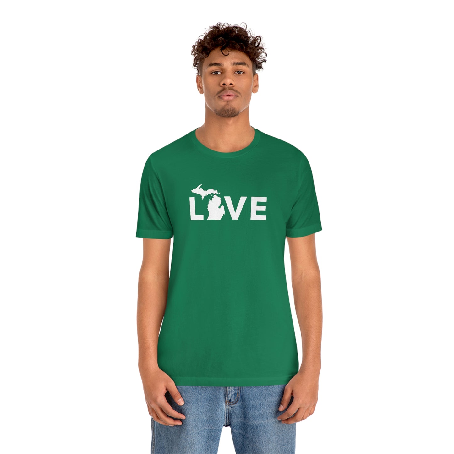 Michigan 'Love' T-Shirt (Geometric Sans Font) | Unisex Standard Fit