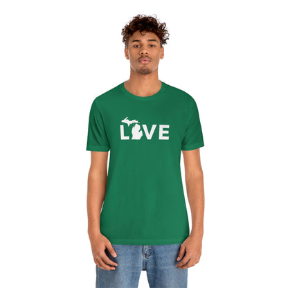 Michigan 'Love' T-Shirt (Geometric Sans Font) | Unisex Standard Fit