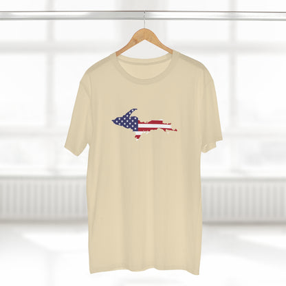 Michigan Upper Peninsula T-Shirt (w/ UP USA Flag Outline) | Men's Heavyweight