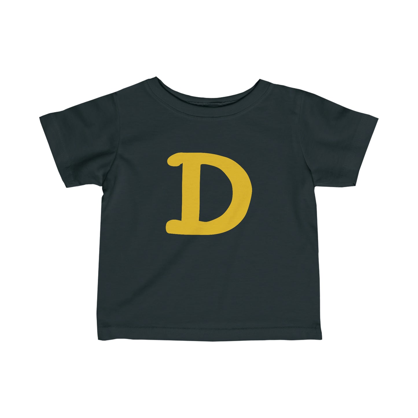 Detroit 'Old French D' T-Shirt (Gold Full Body Outline) |  Infant Short Sleeve