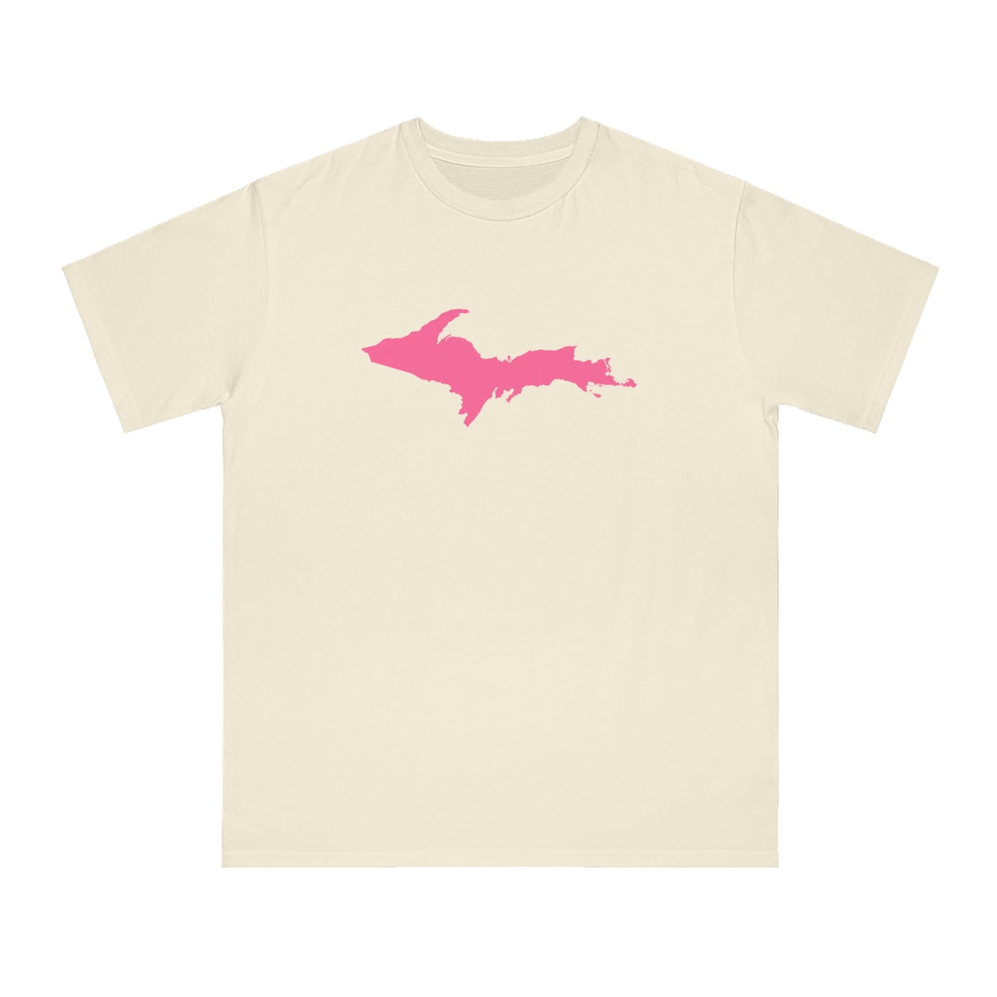 Michigan Upper Peninsula T-Shirt (w/ Pink UP Outline) | Organic Unisex