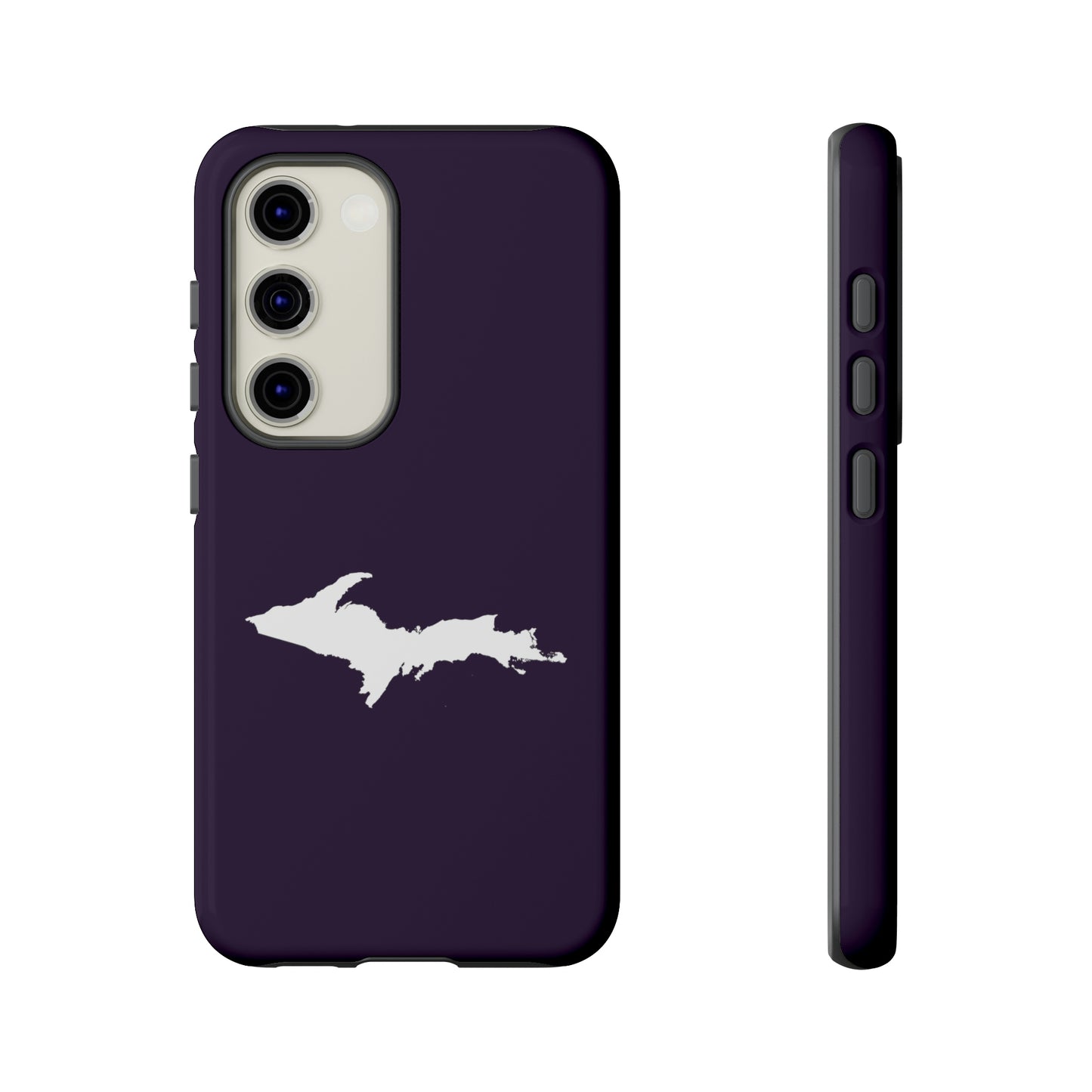 Michigan Upper Peninsula Tough Phone Case (Blackcurrant w/ UP Outline) | Samsung & Pixel Android