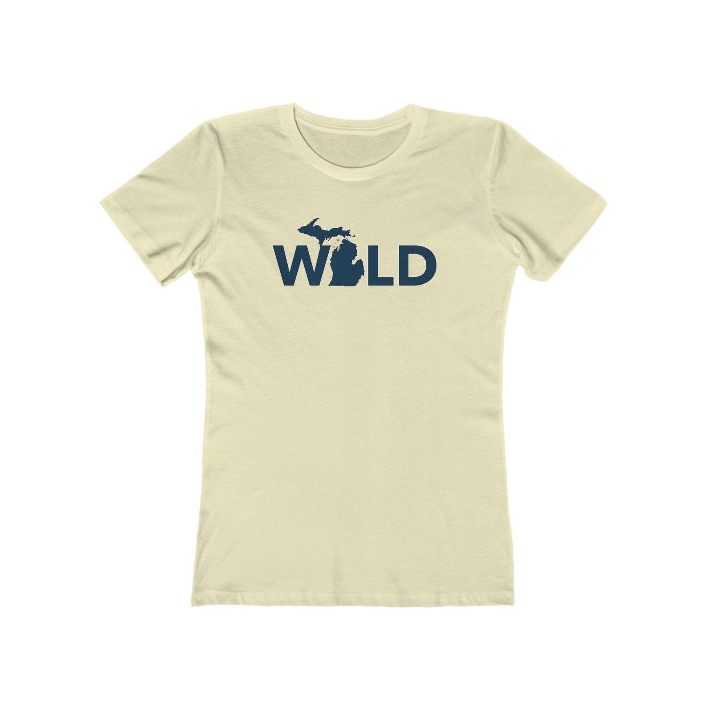 Michigan 'Wild' T-Shirt (Geometric Sans Font) | Women's Boyfriend Cut