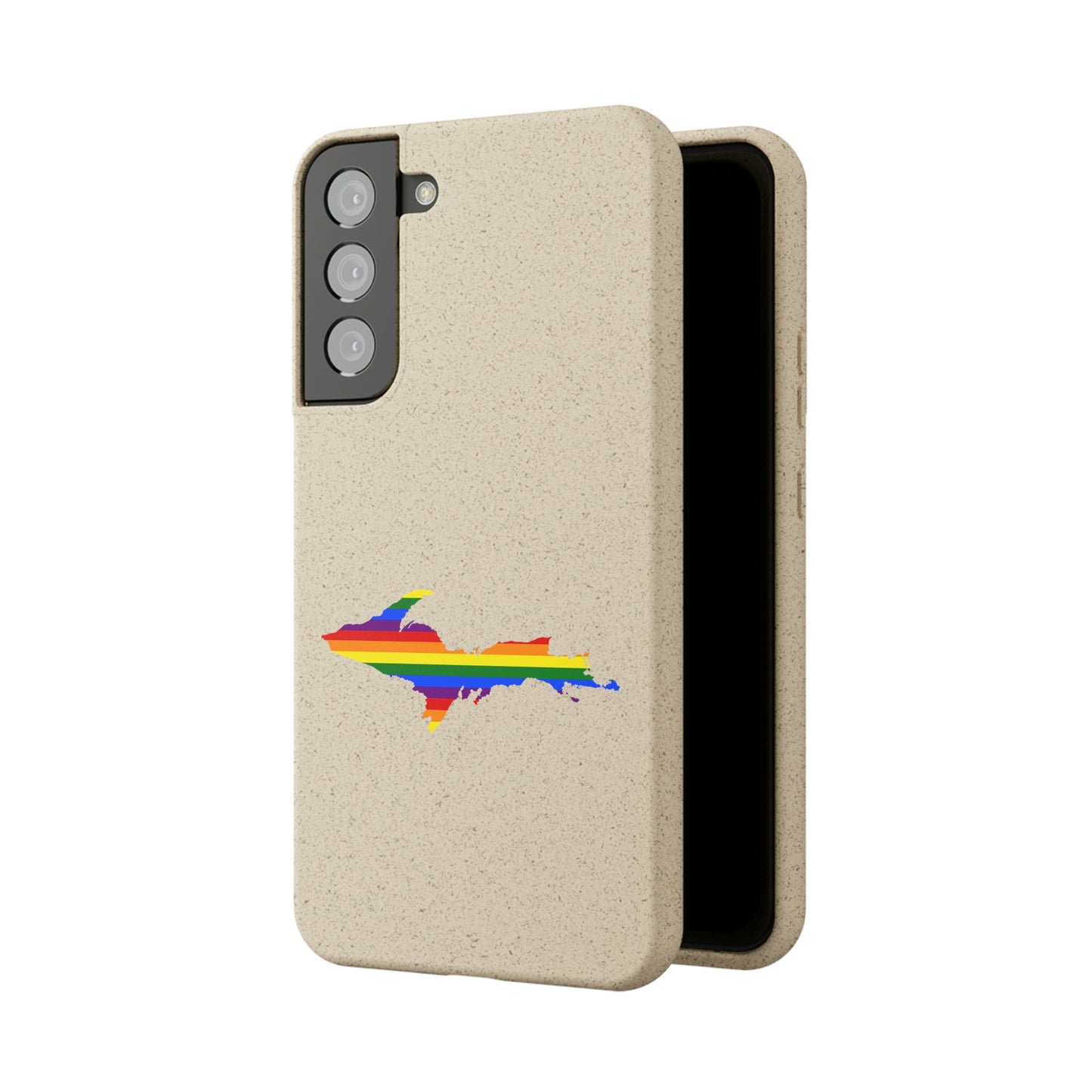 Michigan Upper Peninsula Biodegradable Phone Cases (w/ UP Pride Flag Outline) | Samsung Android