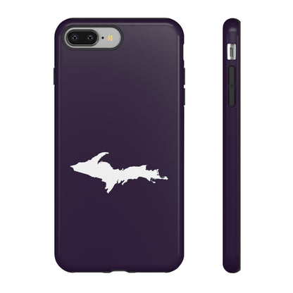 Michigan Upper Peninsula Tough Phone Case (Blackcurrant w/ UP Outline) | Apple iPhone