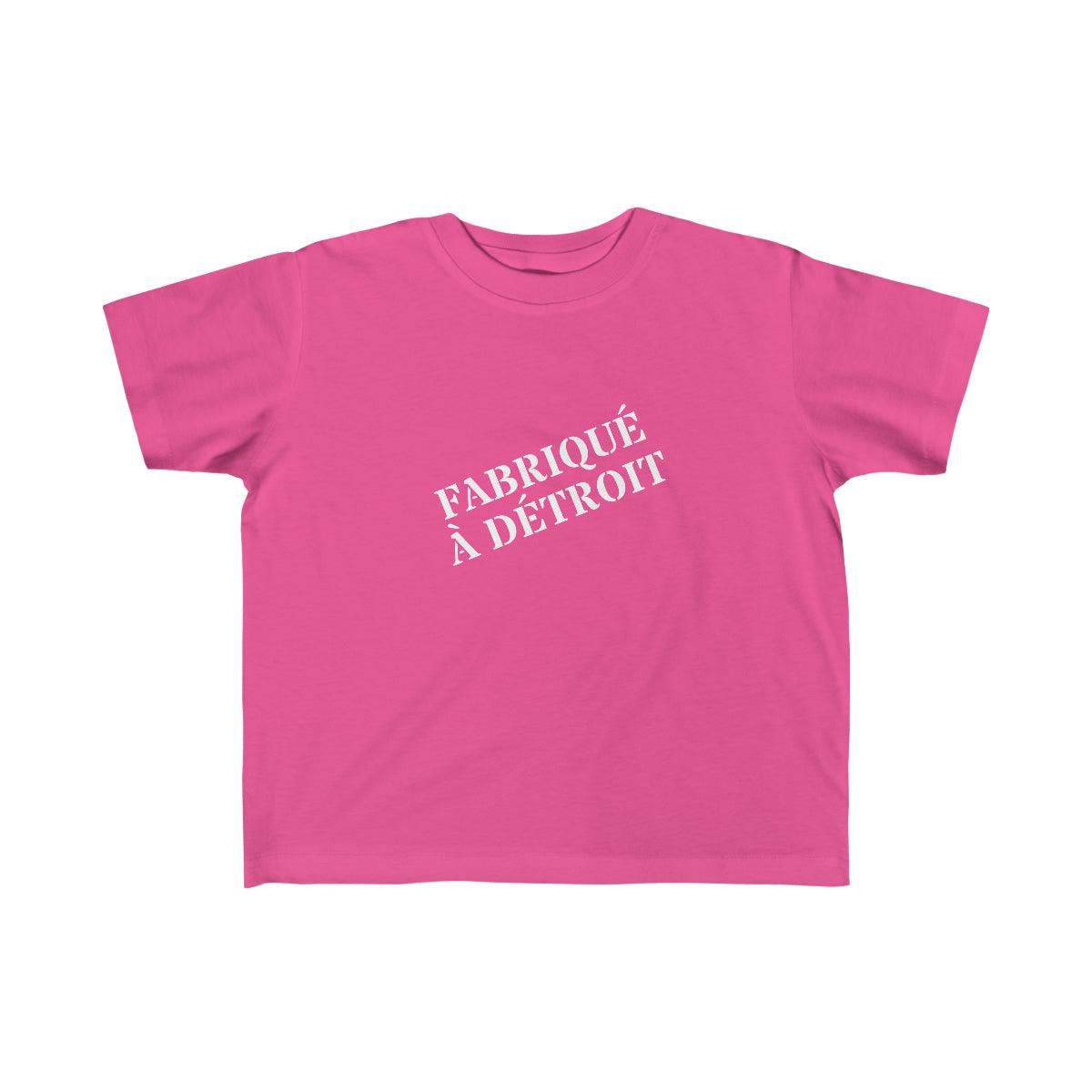 'Fabriqué à Détroit' T-Shirt | Toddler Short Sleeve - Circumspice Michigan