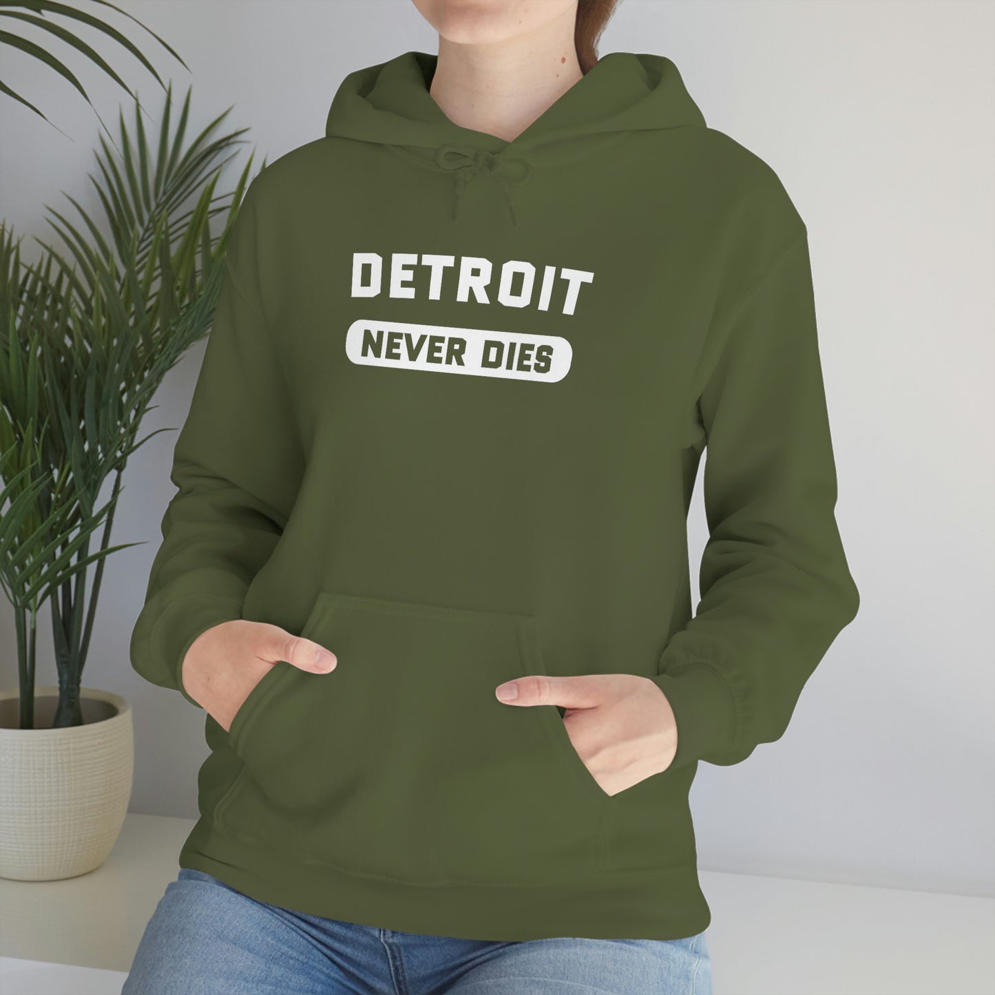 'Detroit Never Dies' Hoodie | Unisex Standard