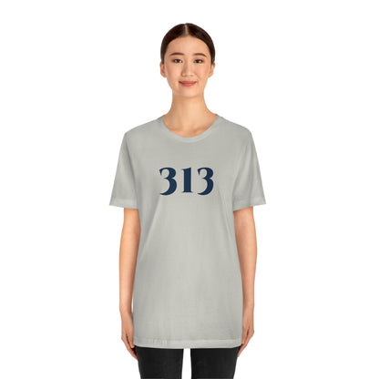 Detroit '313' T-Shirt (Roman Serif Font) | Unisex Standard Fit