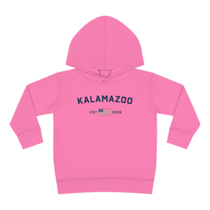 'Kalamazoo EST 1836' Hoodie (w/USA Flag Outline) | Unisex Toddler