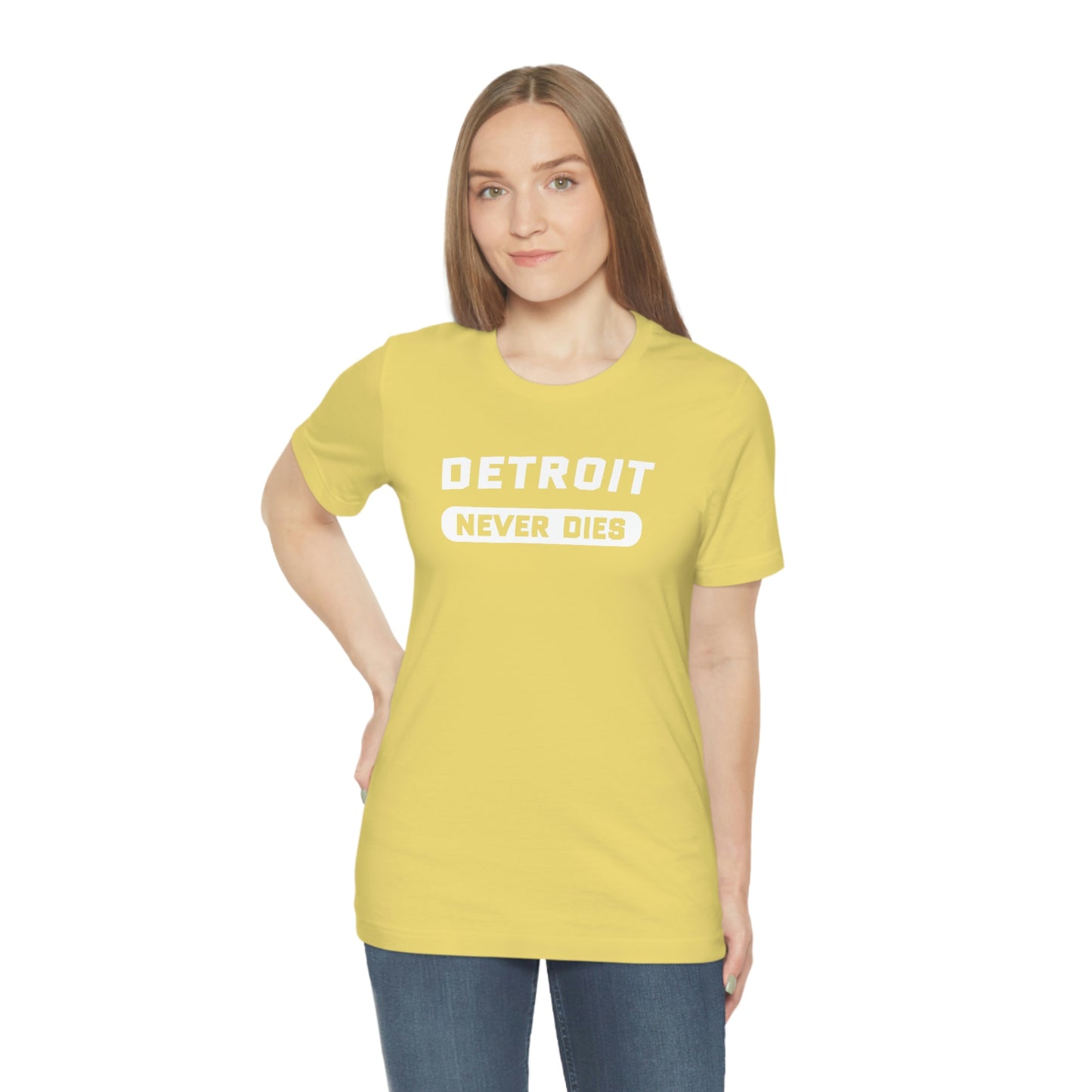 'Detroit Never Dies' T-Shirt | Unisex Standard Fit