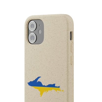 Michigan Upper Peninsula Biodegradable Phone Cases (w/ UP Ukraine Flag Outline) | Apple iPhone