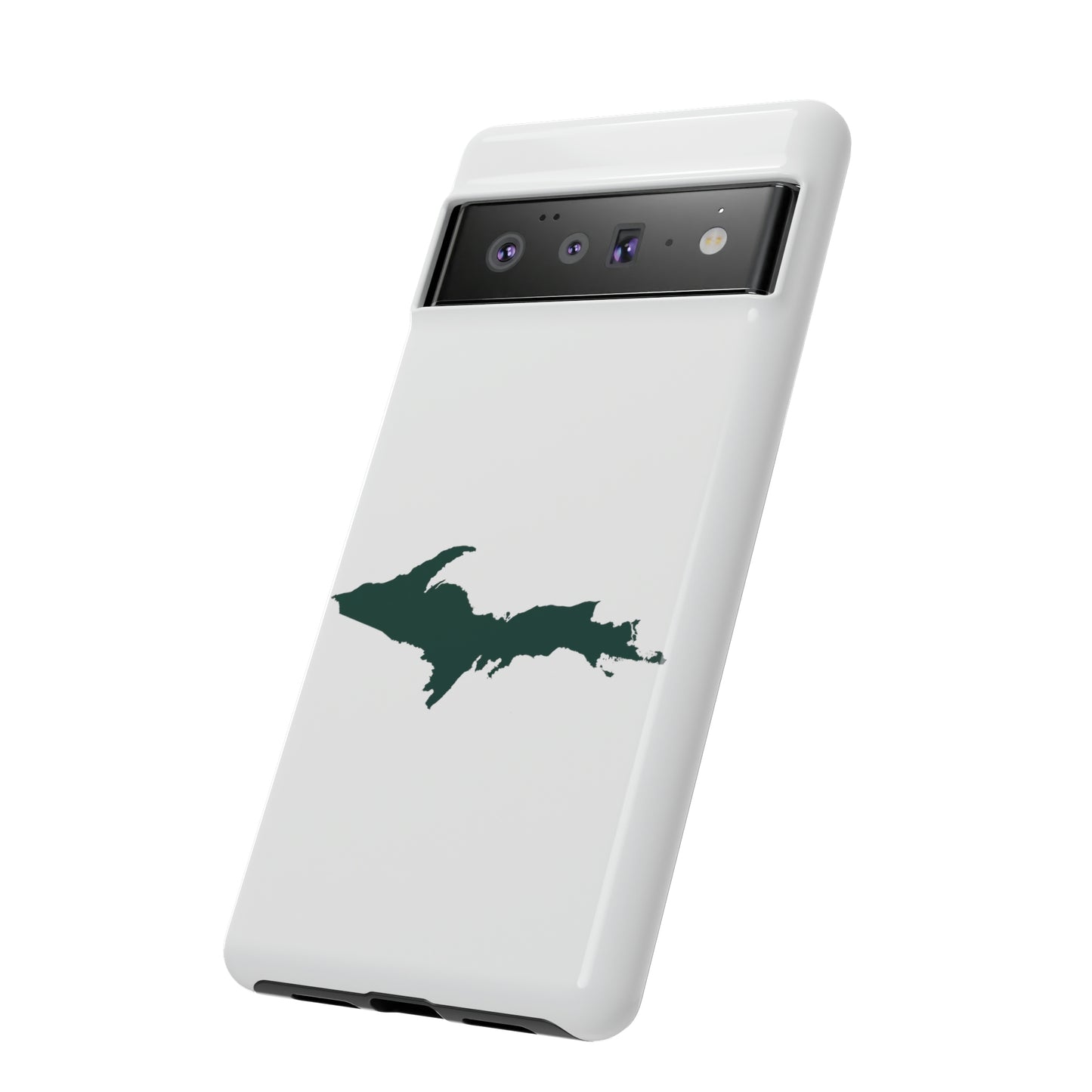 Michigan Upper Peninsula Tough Phone Case (w/ Green UP Outline) | Samsung & Pixel Android