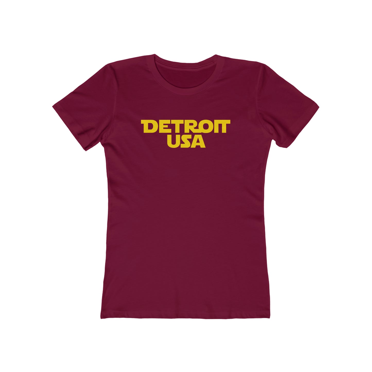 'Detroit USA' T-Shirt (1970s Epic Sci-Fi Parody) | Women's Boyfriend Cut