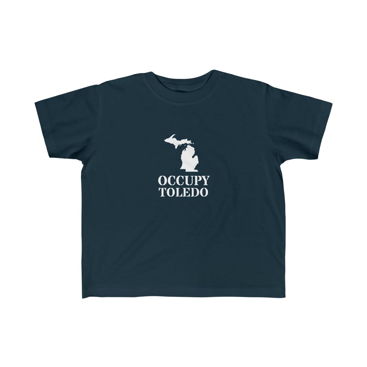 'Occupy Toledo' T-Shirt  (w/ Corrected Michigan Outline) | Toddler Short Sleeve - Circumspice Michigan