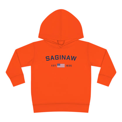 'Saginaw EST 1835 ' Hoodie (w/USA Flag Outline) | Unisex Toddler