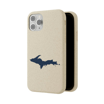 Michigan Upper Peninsula Biodegradable Phone Cases (w/ Navy UP Outline) | Apple iPhone