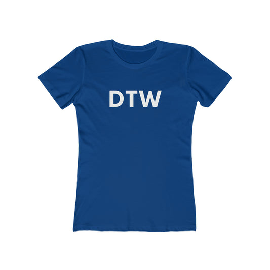 Detroit 'DTW' T-Shirt | Women's Boyfriend Cut