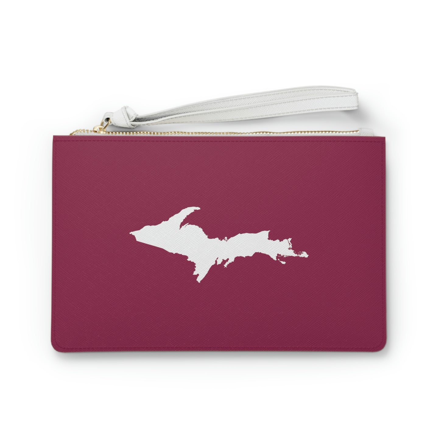 Michigan Upper Peninsula Clutch Bag (Ruby Red w/UP Outline)