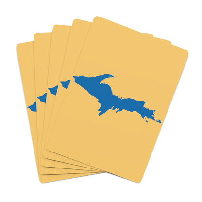 Michigan Upper Peninsula Poker Cards (Citrine w/ Azure UP Outline)