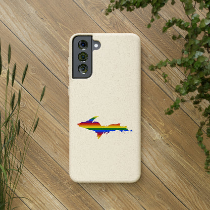 Michigan Upper Peninsula Biodegradable Phone Cases (w/ UP Pride Flag Outline) | Samsung Android