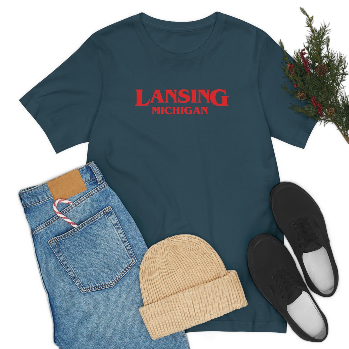 'Lansing Michigan' ' T-Shirt (1980s Drama Parody) | Unisex Standard Fit