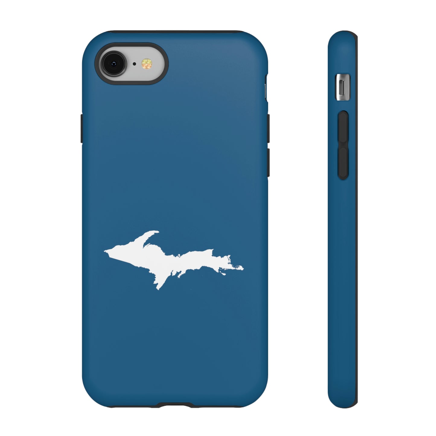 Michigan Upper Peninsula Tough Phone Case (Blueberry w/ UP Outline) | Apple iPhone