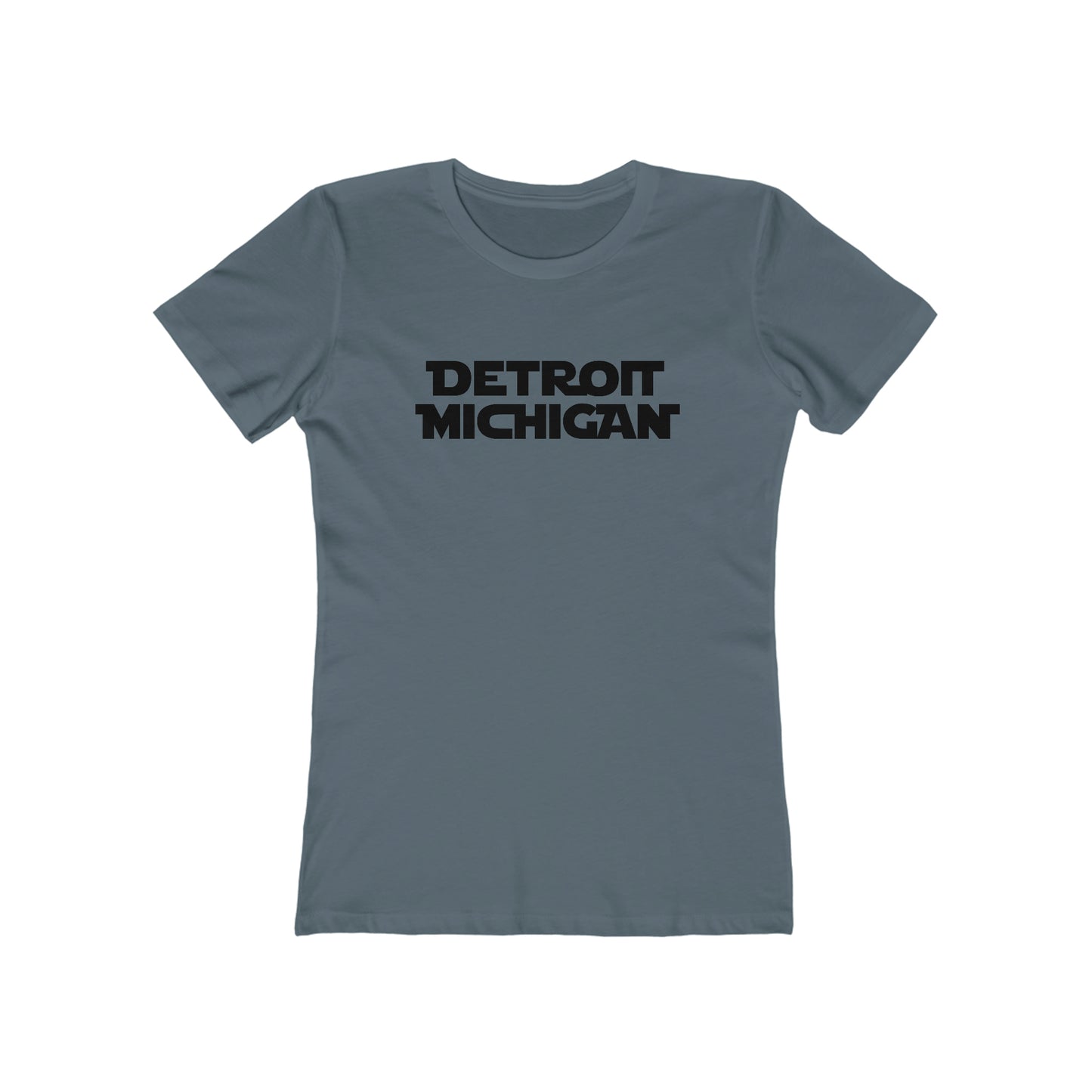 'Detroit Michigan'T-Shirt (1970s Epic Sci-Fi Parody) | Women's Boyfriend Cut