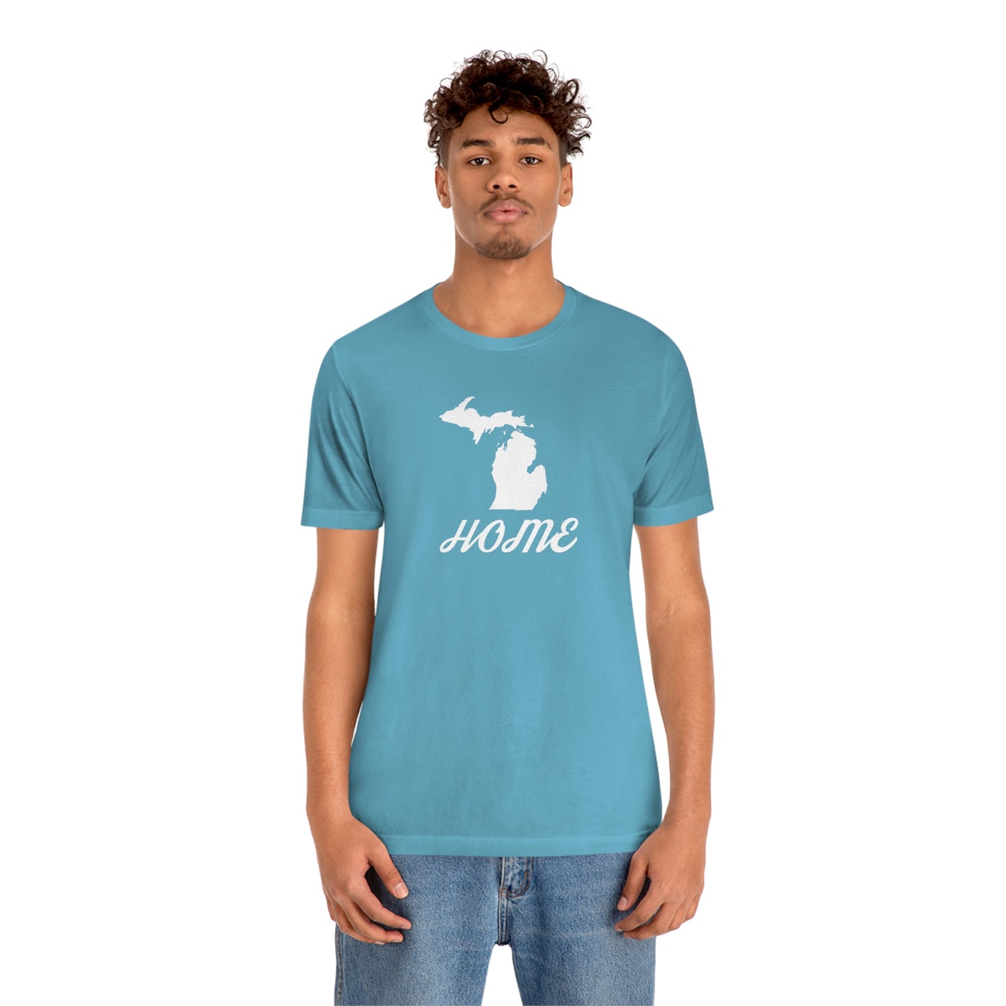 Michigan 'Home' T-Shirt (Retro Script Font) | Unisex Standard Fit