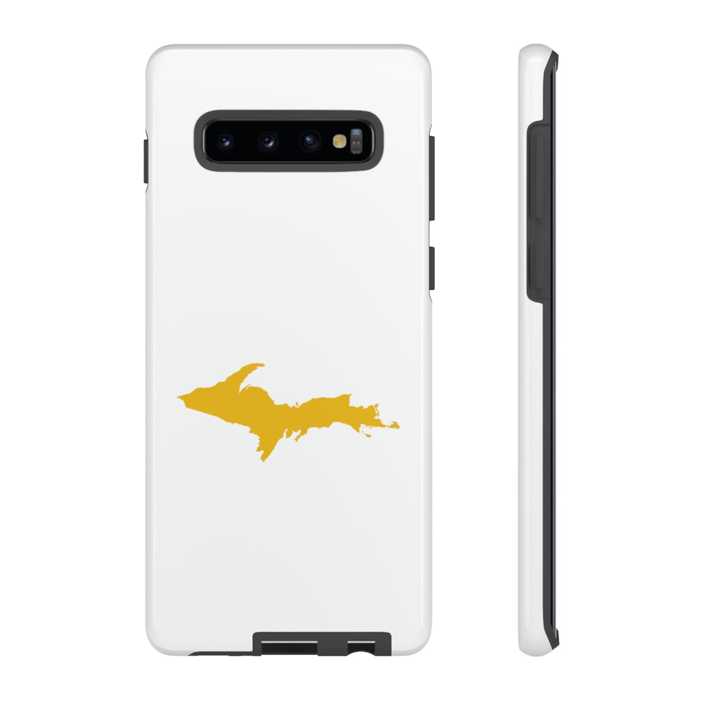 Michigan Upper Peninsula Tough Phone Case (w/ Gold UP Outline) | Samsung & Pixel Android