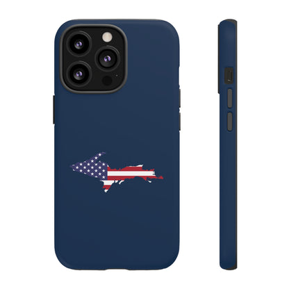 Michigan Upper Peninsula Tough Phone Case (Navy w/ UP USA Outline) | Apple iPhone