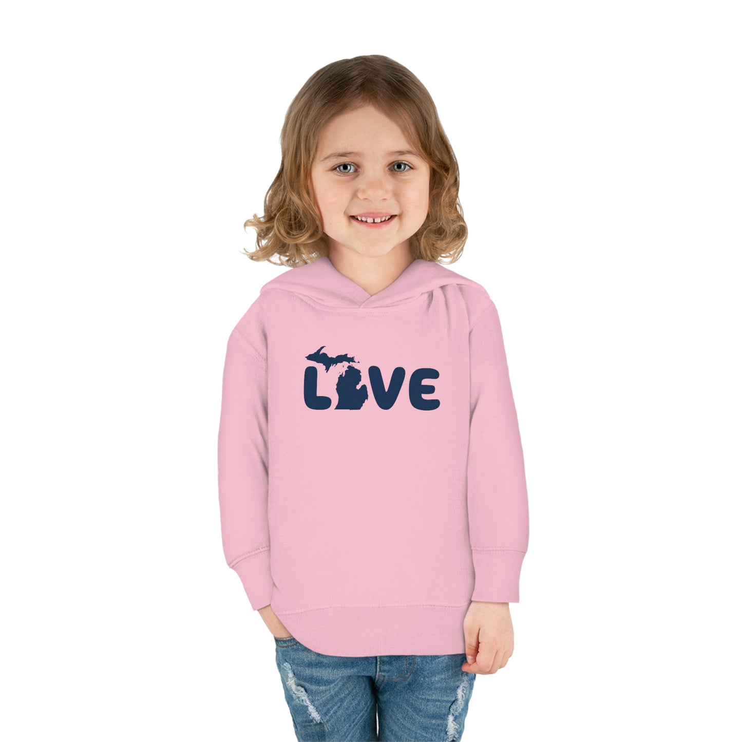 Michigan 'Love' Hoodie (Rounded Children's Font) | Unisex Toddler