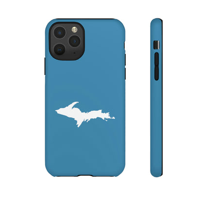 Michigan Upper Peninsula Tough Phone Case (Lake Michigan Blue w/ UP Outline) | Apple iPhone