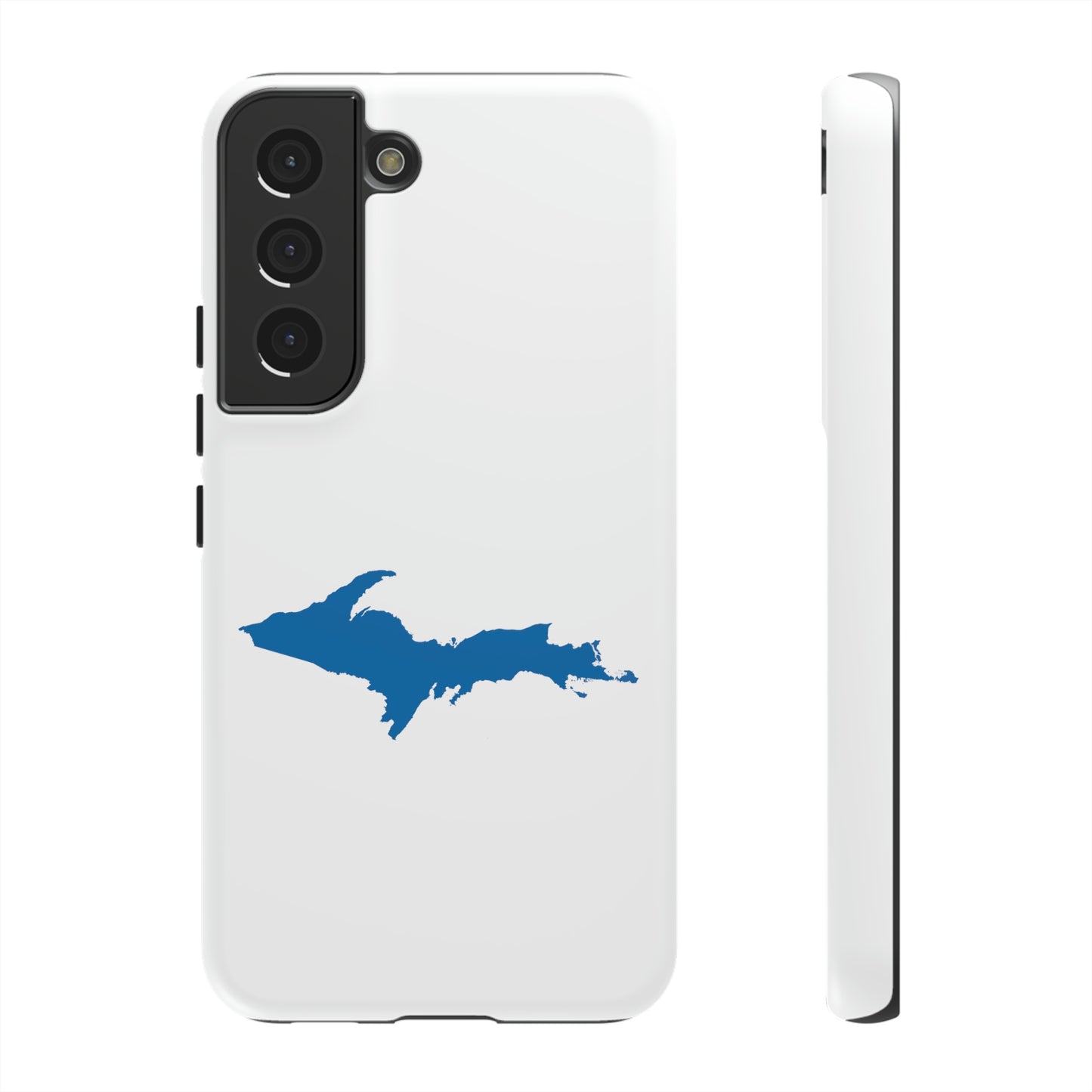 Michigan Upper Peninsula Tough Phone Case (w/ Azure UP Outline) | Samsung & Pixel Android