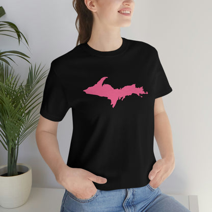 Michigan Upper Peninsula T-Shirt (w/ Pink UP Outline) | Unisex Standard Fit