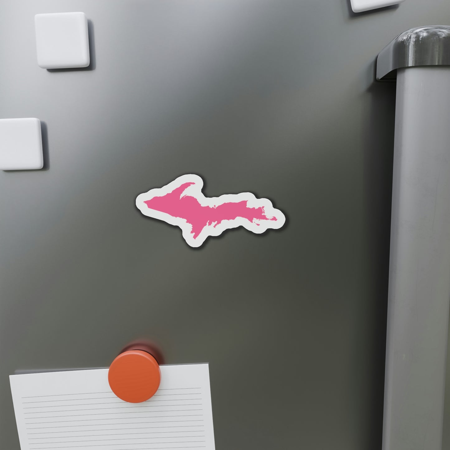 Michigan Upper Peninsula Kiss Cut Magnet (w/ Pink UP Outline)