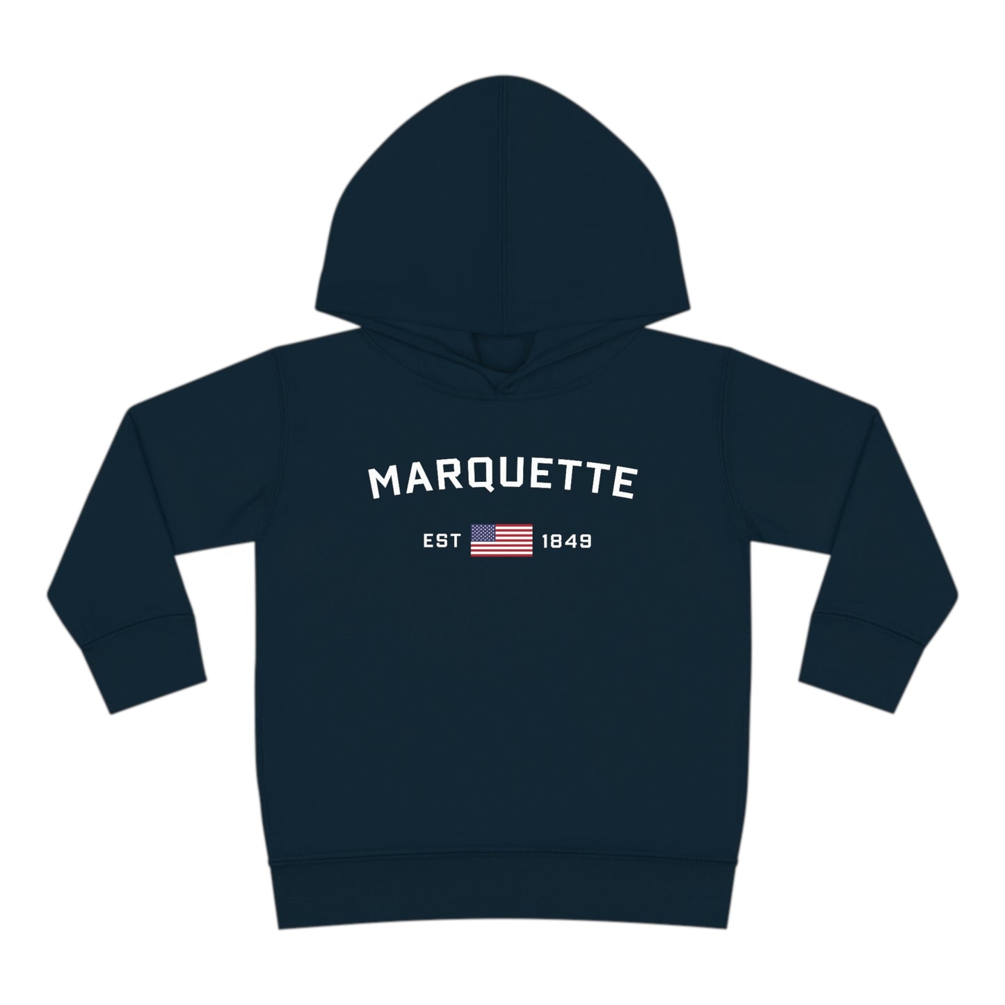 'Marquette EST 1849' Hoodie (w/USA Flag Outline) | Unisex Toddler