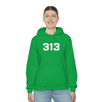 Detroit '313' Hoodie (Athletic Font) | Unisex Standard