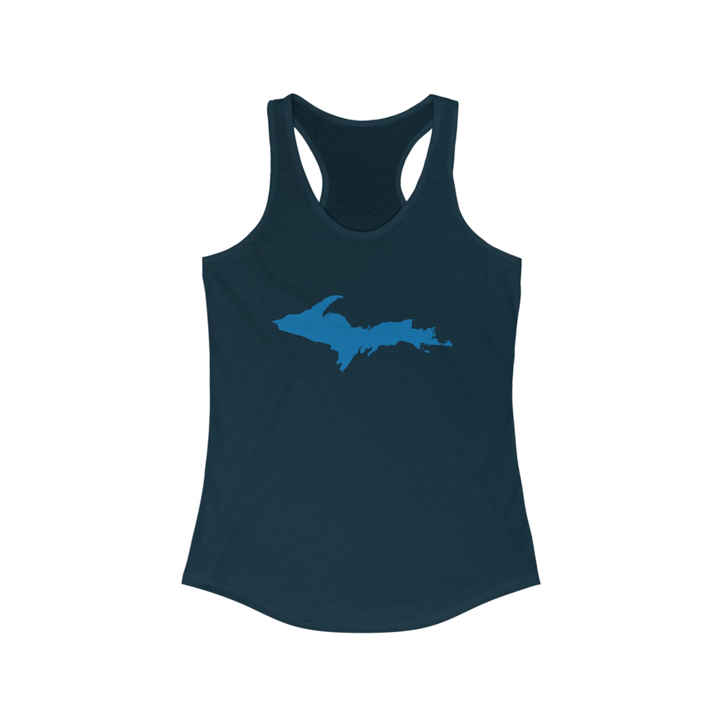 Michigan Upper Peninsula Tank Top (w/ Azure UP Outline) | Women's Racerback