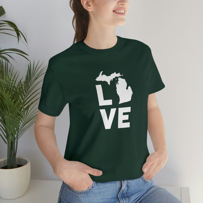 Michigan 'Love' T-Shirt (Geometric Sans Font) | Unisex Standard Fit