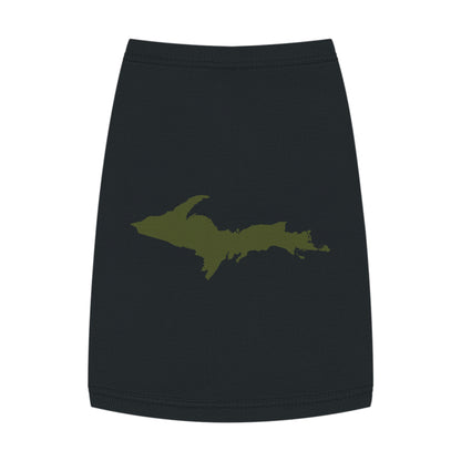 Michigan Upper Peninsula Pet Tank Top (w/ Army Green UP Outline)