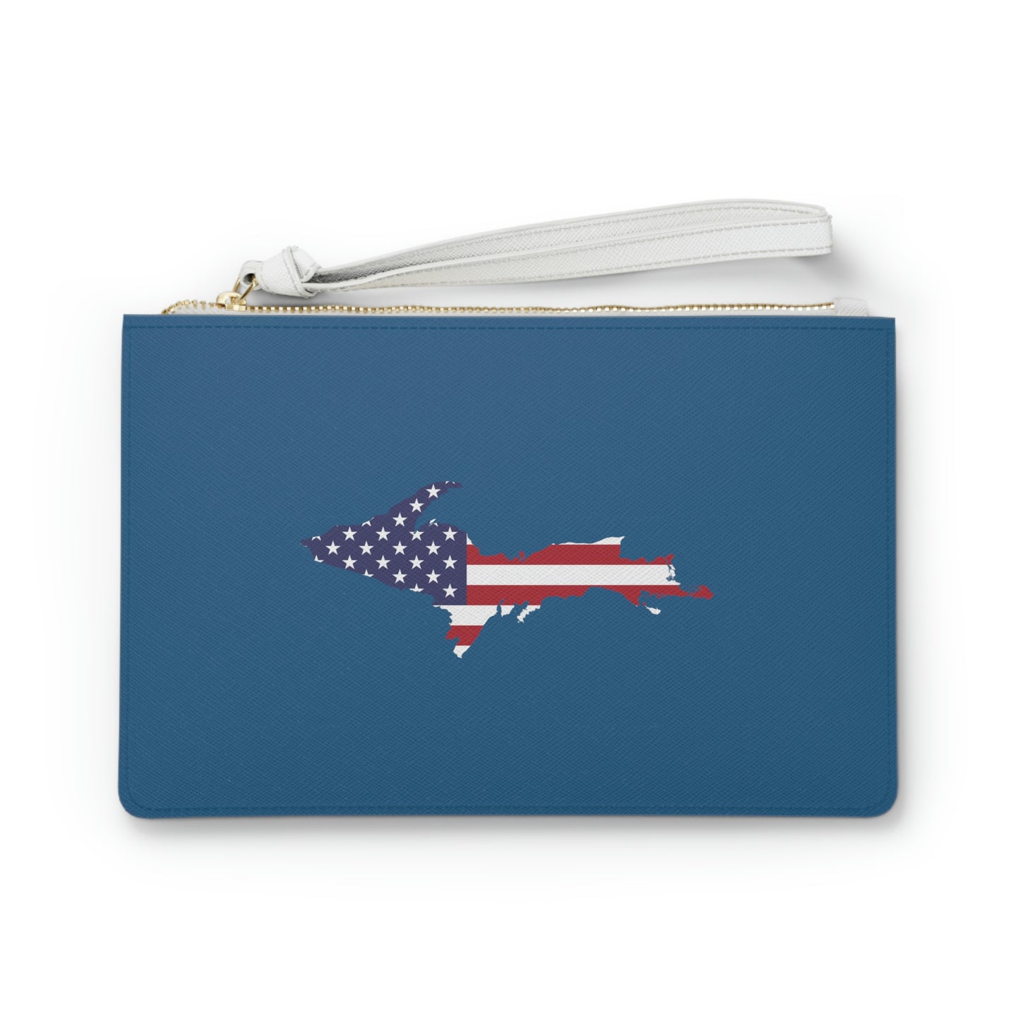 Michigan Upper Peninsula Clutch Bag (Blueberry w/UP USA Flag Outline)