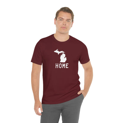 Michigan 'Home' T-Shirt (Licence Plate Font) | Unisex Standard Fit